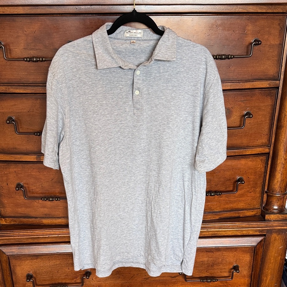Peter Millar Light Gray Polo Shirt